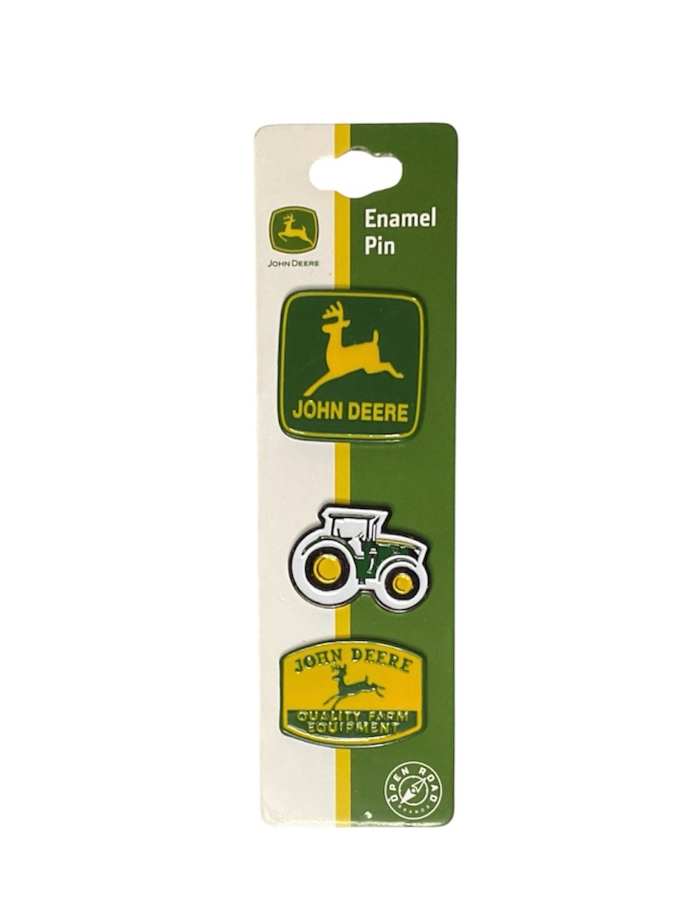 John Deere Green and Yellow Enamel Cufflink Pin Set